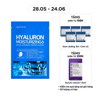 SOME BY MI - Mặt Nạ Some By Mi Dưỡng Ẩm Và Làm Mềm Da Hyaluron Moisturing Sheet Mask 25g