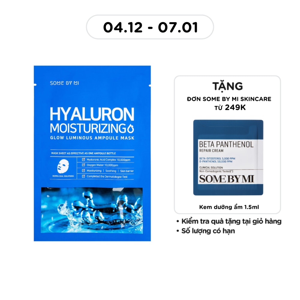 Mặt Nạ Some By Mi Dưỡng Ẩm Và Làm Mềm Da Hyaluron Moisturing Sheet Mask 25g