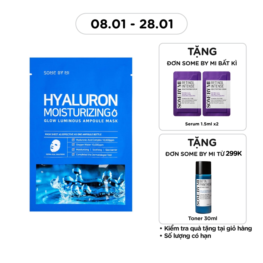 Mặt Nạ Some By Mi Dưỡng Ẩm Và Làm Mềm Da Hyaluron Moisturing Sheet Mask 25g