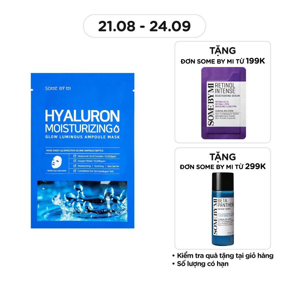 Mặt Nạ Some By Mi Dưỡng Ẩm Và Làm Mềm Da Hyaluron Moisturing Sheet Mask 25g