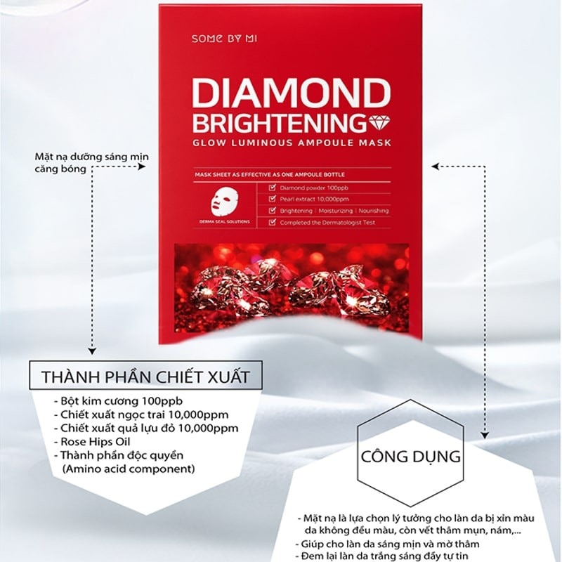 Mặt Nạ Some By Mi Chống Lão Hoá Và Dưỡng Ẩm Cho Da Diamond Brightening Sheet Mask 25g