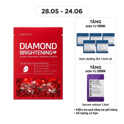 SOME BY MI - Mặt Nạ Some By Mi Chống Lão Hoá Và Dưỡng Ẩm Cho Da Diamond Brightening Sheet Mask 25g