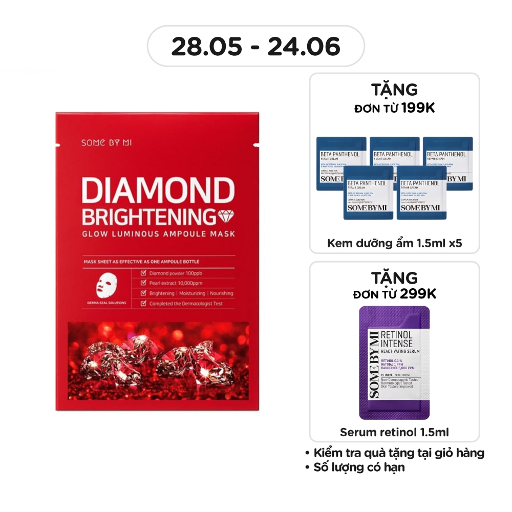 Mặt Nạ Some By Mi Chống Lão Hoá Và Dưỡng Ẩm Cho Da Diamond Brightening Sheet Mask 25g