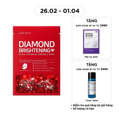 SOME BY MI Mặt Nạ Some By Mi Chống Lão Hoá Và Dưỡng Ẩm Cho Da Diamond Brightening Sheet Mask 25g