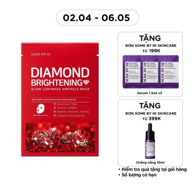 SOME BY MI - Mặt Nạ Some By Mi Chống Lão Hoá Và Dưỡng Ẩm Cho Da Diamond Brightening Sheet Mask 25g