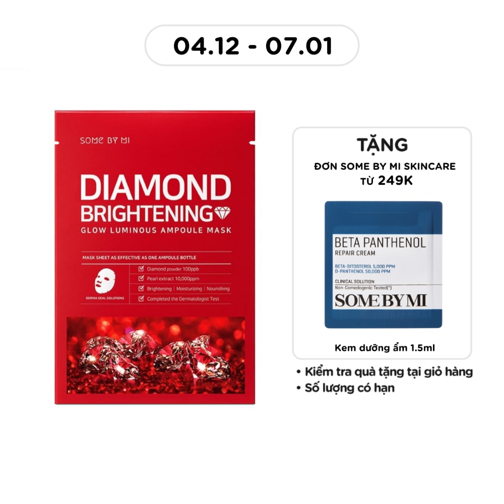 Mặt Nạ Some By Mi Chống Lão Hoá Và Dưỡng Ẩm Cho Da Diamond Brightening Sheet Mask 25g