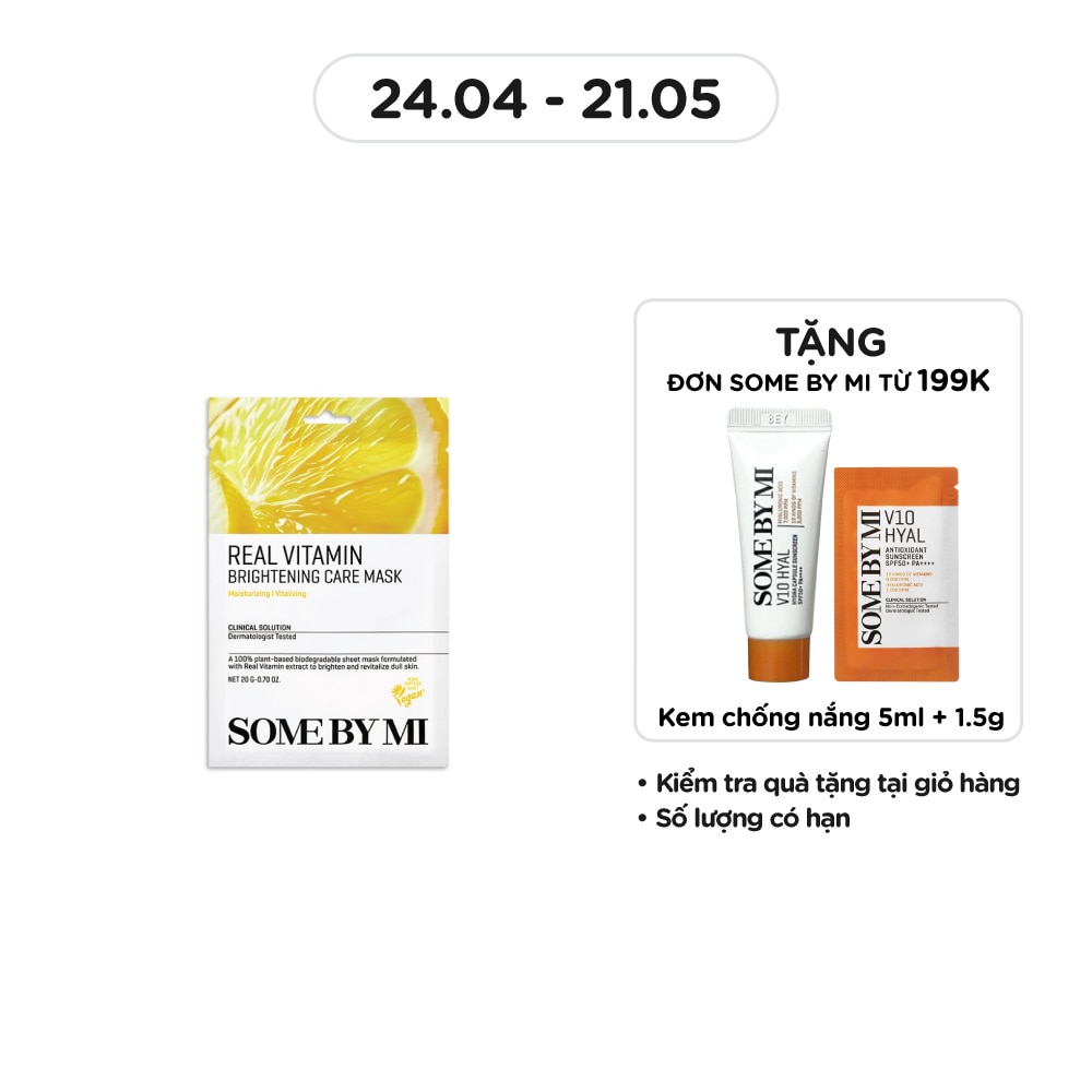 Mặt Nạ Giấy Some By Mi Real Chiết Xuất Vitamin C Brightening Care Mask 20g