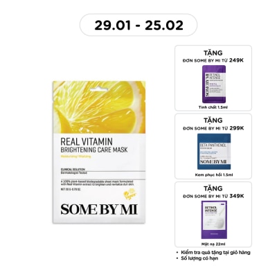 SOME BY MI Mặt Nạ Giấy Some By Mi Real Chiết Xuất Vitamin C Brightening Care Mask 20g
