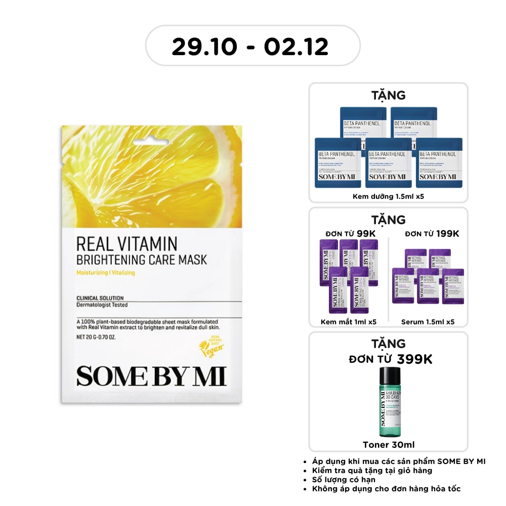 Mặt Nạ Giấy Some By Mi Real Chiết Xuất Vitamin C Brightening Care Mask 20g image