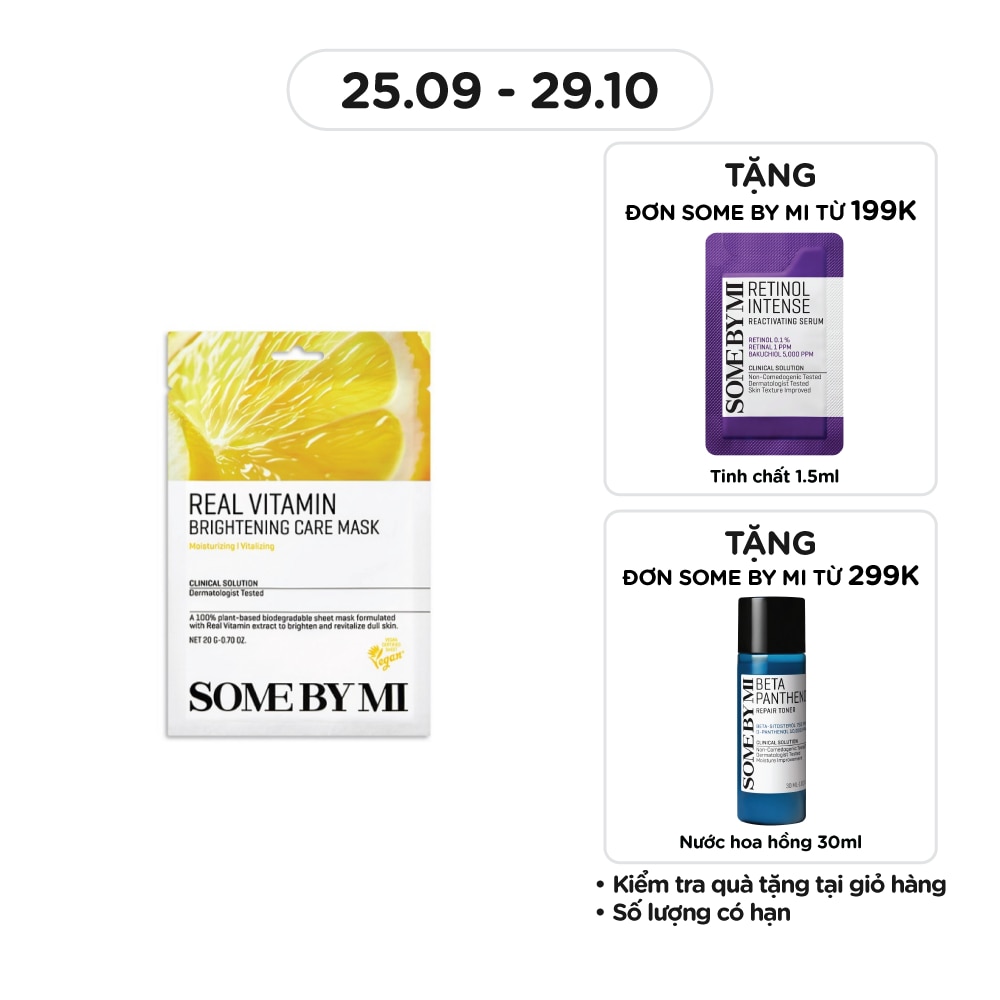 Mặt Nạ Giấy Some By Mi Real Chiết Xuất Vitamin C Brightening Care Mask 20g