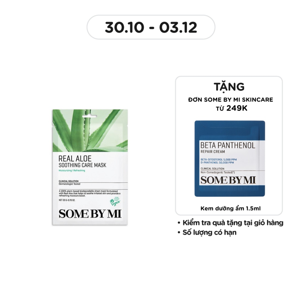 Mặt Nạ Giấy Some By Mi Tinh Chất Lô Hội Real Aloe Soothing Care Mask 20g