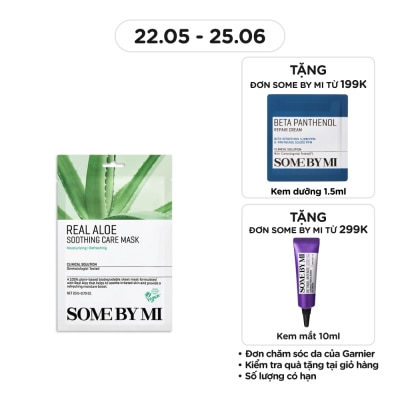 SOME BY MI Mặt Nạ Giấy Some By Mi Tinh Chất Lô Hội Real Aloe Soothing Care Mask 20g