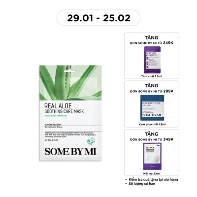 SOME BY MI Mặt Nạ Giấy Some By Mi Tinh Chất Lô Hội Real Aloe Soothing Care Mask 20g