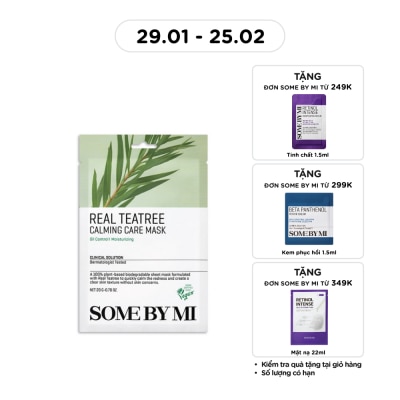 SOME BY MI Mặt Nạ Giấy Some By Mi Chiết Xuất Tràm Trà Real Teatree Calming Care Mask 20g