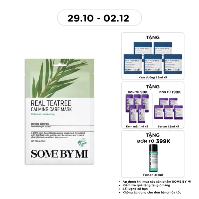 SOME BY MI Mặt Nạ Giấy Some By Mi Chiết Xuất Tràm Trà Real Teatree Calming Care Mask 20g image