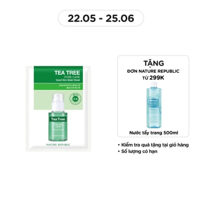 NATURE REPUBLIC Mặt Nạ Giấy Nature Republic Chiết Xuất Tràm Trà Good Skin Tea Tree Pore Care Mask 24g