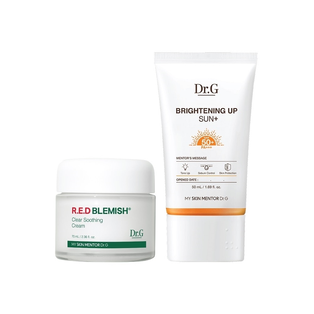 Combo Dr.G Red Blemish ( Kem Dưỡng Dr.G RED Blemish 70ml + Kem Chống Nắng Dr.G Brightening Up 20ml)