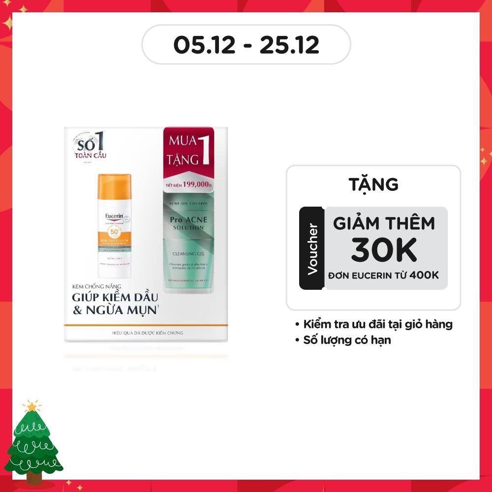 Combo( Sun Dry Touch Acne Oil Control Face SPF50+ 50ml + Acne-Oil Control Pro Acne Solution Cleansing Gel 75ml)