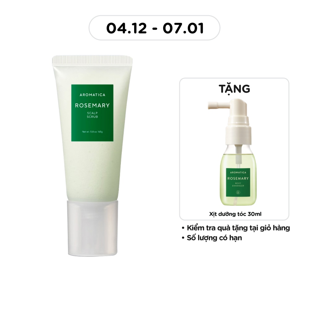 Tẩy Tế Bào Chết Da Đầu Aromatica Chiết Xuất Hương Thảo 165ml