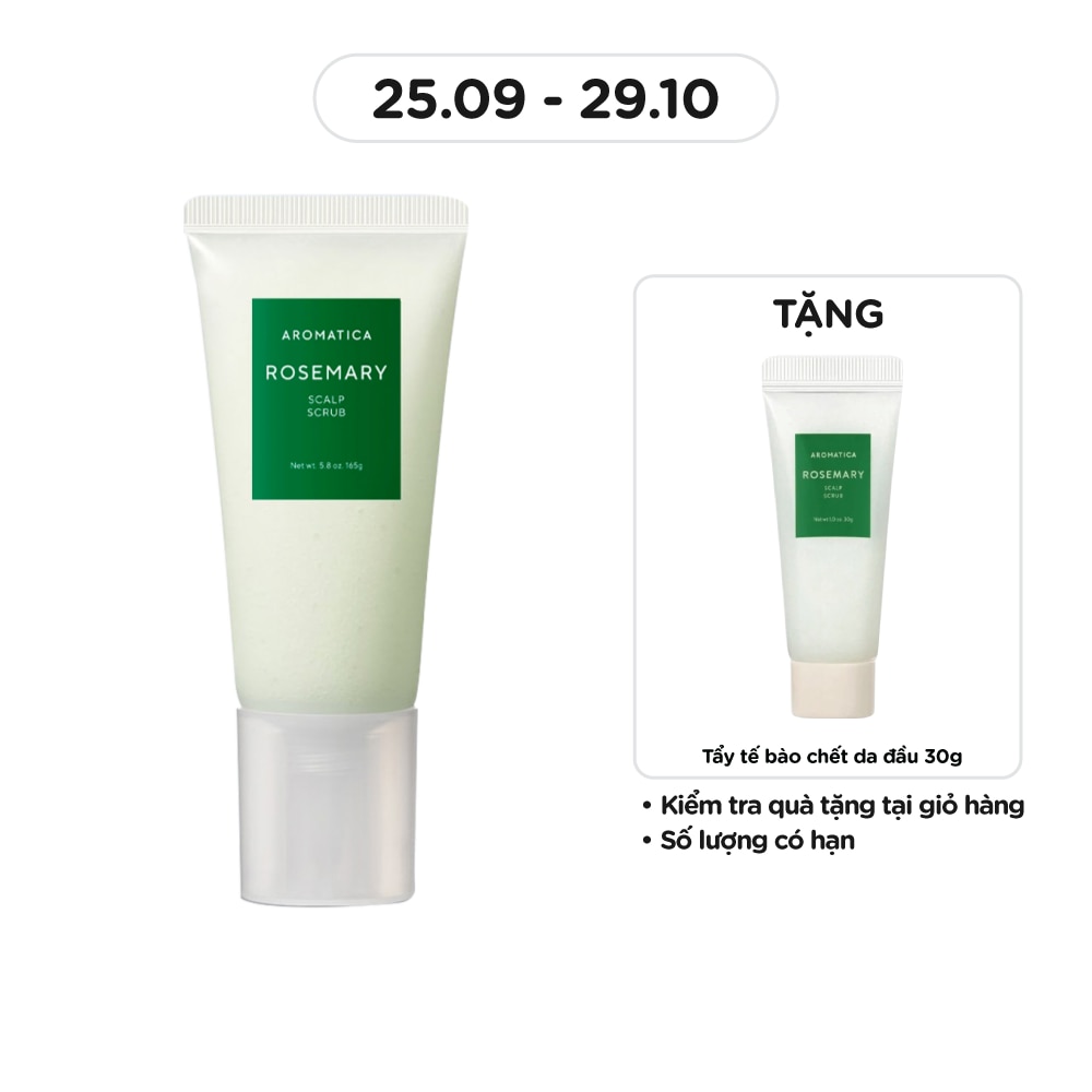 Tẩy Tế Bào Chết Da Đầu Aromatica Chiết Xuất Hương Thảo 165ml