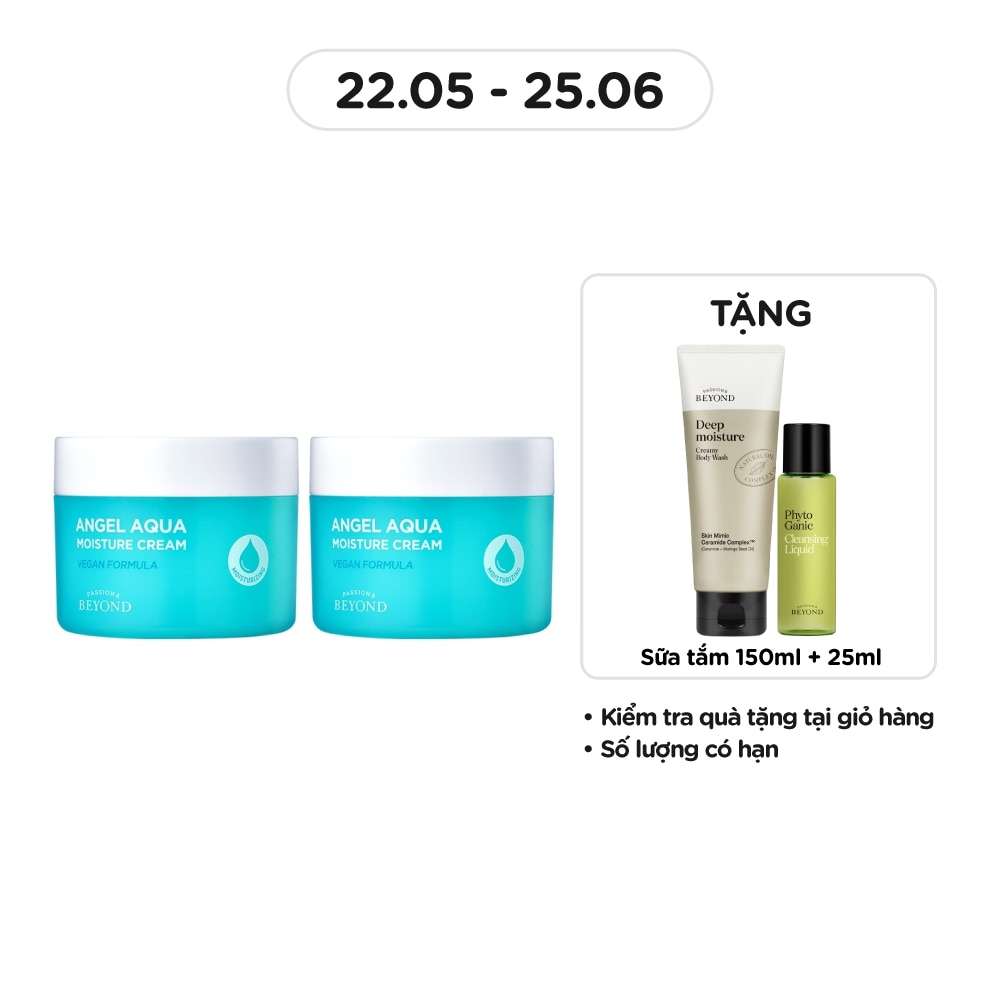 Combo Kem Dưỡng Beyond Angel Aqua Moisture Cream 150mlx2pcs