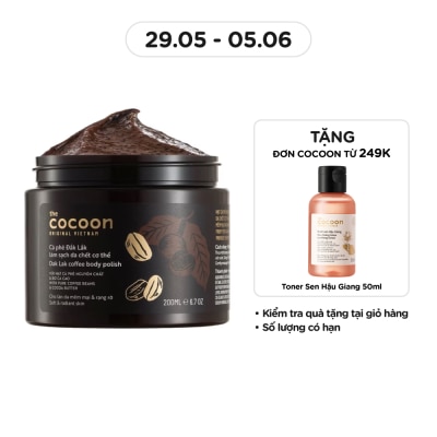 COCOON Tẩy Da Chết Cocoon Dak Lak Coffee Body Polish Từ Cà Phê Đak Lak 200ml