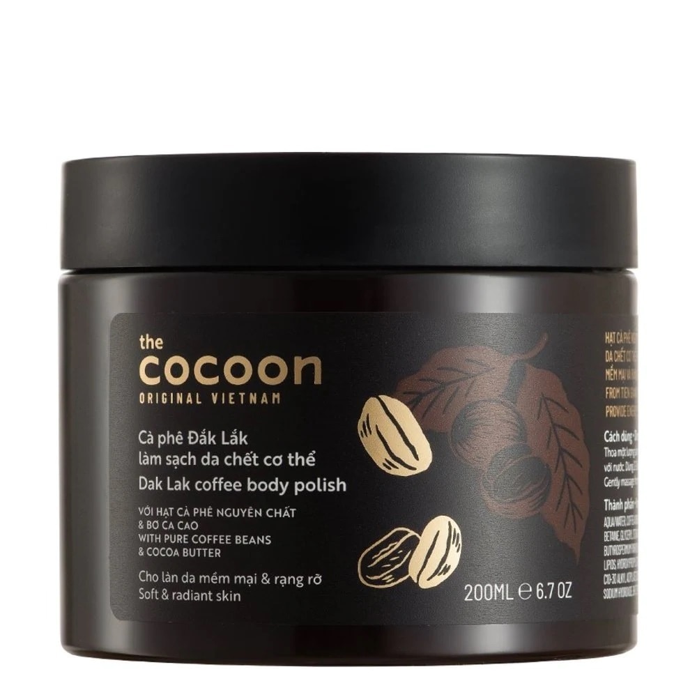 Tẩy Da Chết Cocoon Dak Lak Coffee Body Polish Từ Cà Phê Đak Lak 200ml