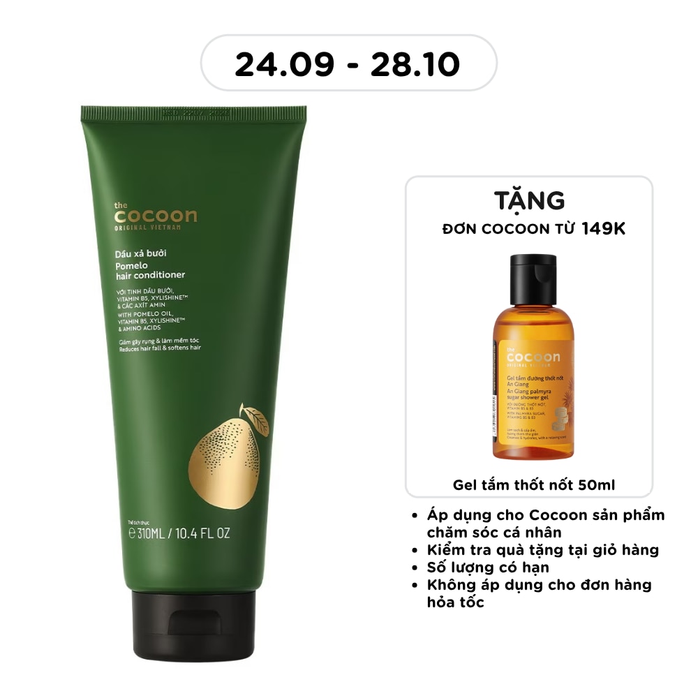 Dầu Xả Bưởi Cocoon Giảm Gãy Rụng và Làm Mềm Tóc Pomelo Hair Conditioner 310ml