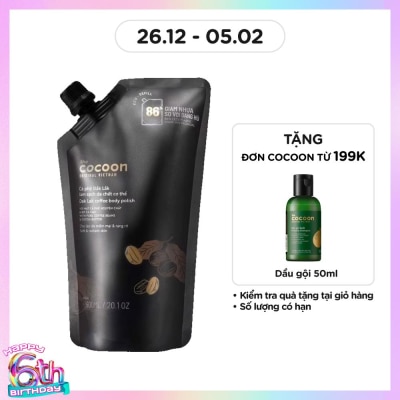 COCOON Tẩy Tế Bào Da Cơ Thể Cocoon Eco-Refill Đắk Lắk Coffee Body Polish 600ml