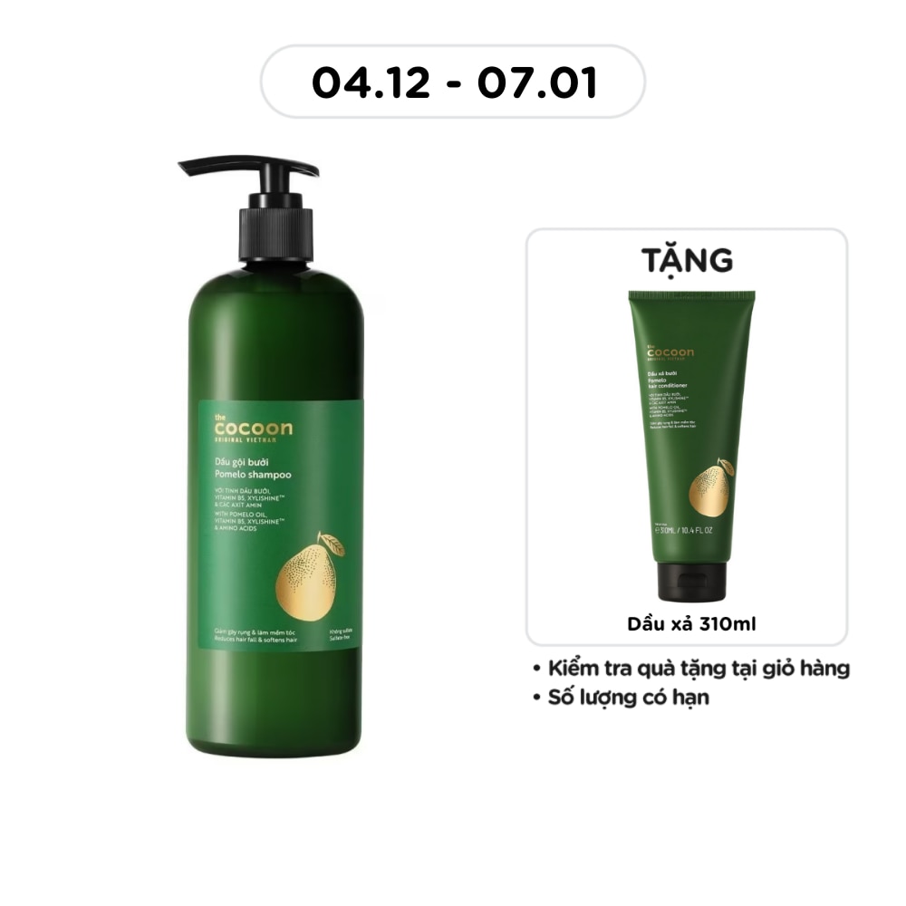 Dầu Gội Bưởi Cocoon Giảm Gãy Rụng và Làm Mềm Tóc Pomelo Shampoo 500ml