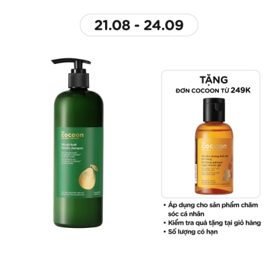 COCOON Dầu Gội Bưởi Cocoon Giảm Gãy Rụng và Làm Mềm Tóc Pomelo Shampoo 500ml