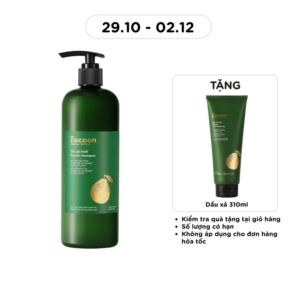 Dầu Gội Bưởi Cocoon Giảm Gãy Rụng và Làm Mềm Tóc Pomelo Shampoo 500ml image