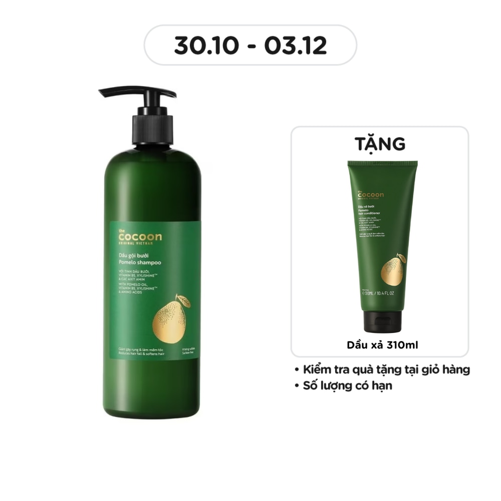 Dầu Gội Bưởi Cocoon Giảm Gãy Rụng và Làm Mềm Tóc Pomelo Shampoo 500ml