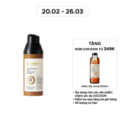 COCOON Kem Chống Nắng Bí Đao Cocoon Winter Melon Sunscreen SPF 50+ PA++++ 50ml