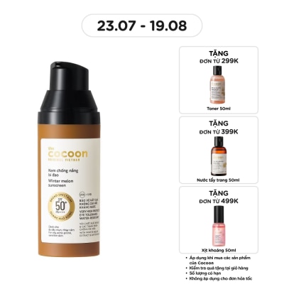 COCOON - Kem Chống Nắng Bí Đao Cocoon Winter Melon Sunscreen SPF 50+ PA++++ 50ml image