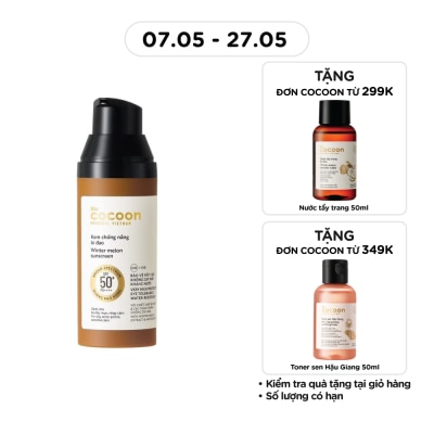 COCOON - Kem Chống Nắng Bí Đao Cocoon Winter Melon Sunscreen SPF 50+ PA++++ 50ml