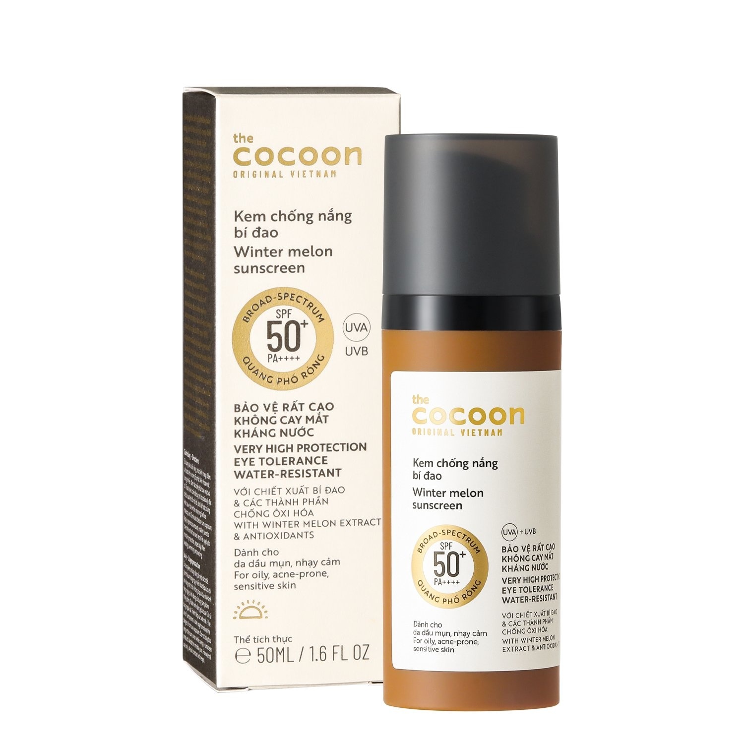 Kem Chống Nắng Bí Đao Cocoon Winter Melon Sunscreen SPF 50+ PA++++ 50ml