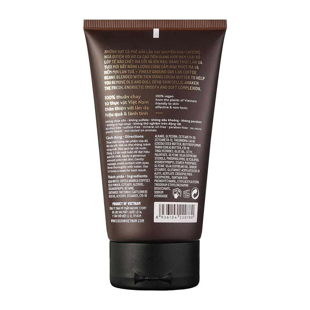 Face Polish Dak Lak Coffee And Cocoa Butter For Soft And Radiant Skin 150ml