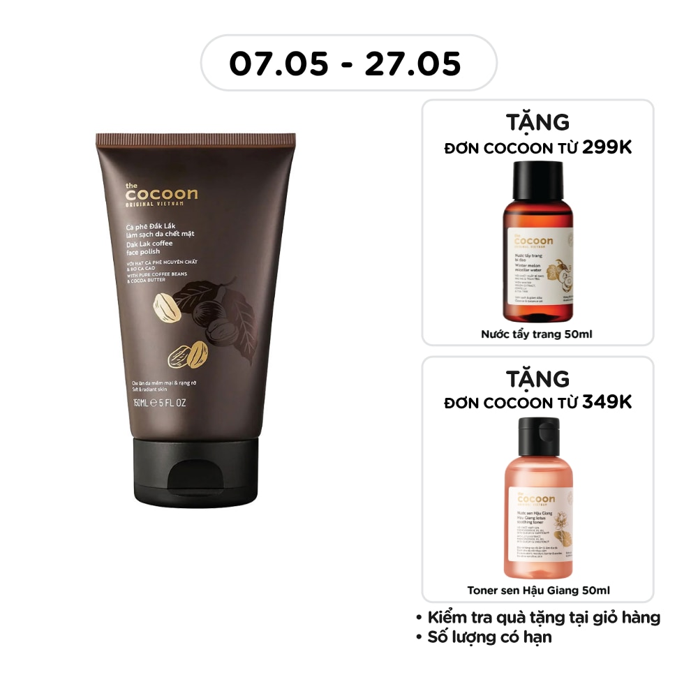 Face Polish Dak Lak Coffee And Cocoa Butter For Soft And Radiant Skin 150ml