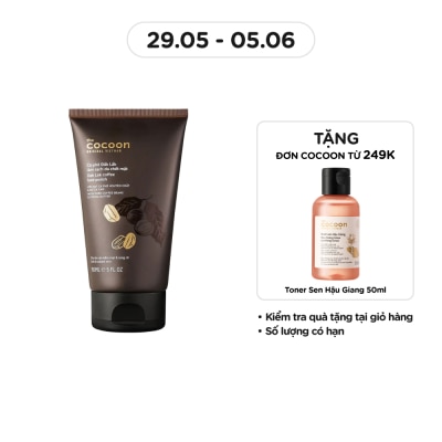 COCOON Tẩy Tế Bào Cocoon Dak Lak Coffee Làm Sạch Mềm Mại Da Mặt Với Hạt Cà Phê Và Bơ Ca Cao 150ml