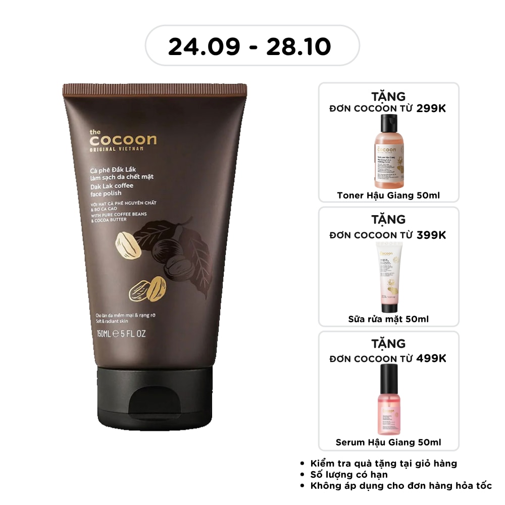 Face Polish Dak Lak Coffee And Cocoa Butter For Soft And Radiant Skin 150ml image