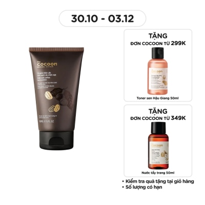 COCOON Tẩy Tế Bào Cocoon Dak Lak Coffee Làm Sạch Mềm Mại Da Mặt Với Hạt Cà Phê Và Bơ Ca Cao 150ml