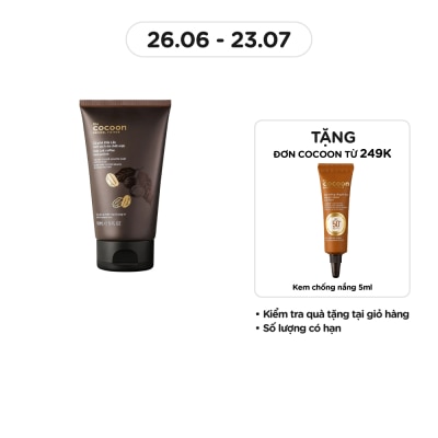 COCOON Tẩy Tế Bào Cocoon Dak Lak Coffee Làm Sạch Mềm Mại Da Mặt Với Hạt Cà Phê Và Bơ Ca Cao 150ml