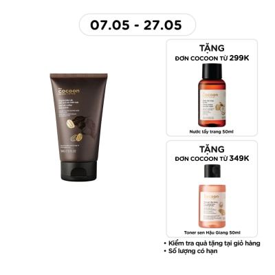COCOON - Tẩy Tế Bào Cocoon Dak Lak Coffee Làm Sạch Mềm Mại Da Mặt Với Hạt Cà Phê Và Bơ Ca Cao 150ml