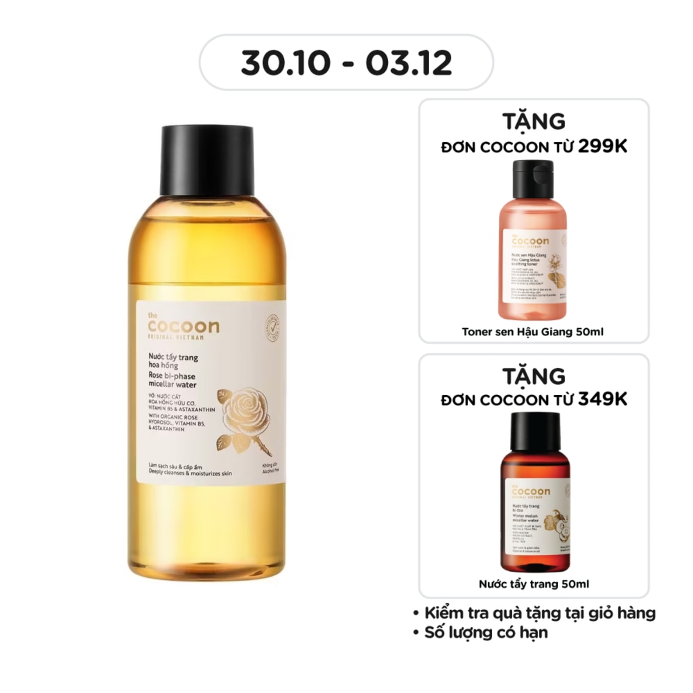 Nước Tẩy Trang Cocoon Hoa Hồng 310ml