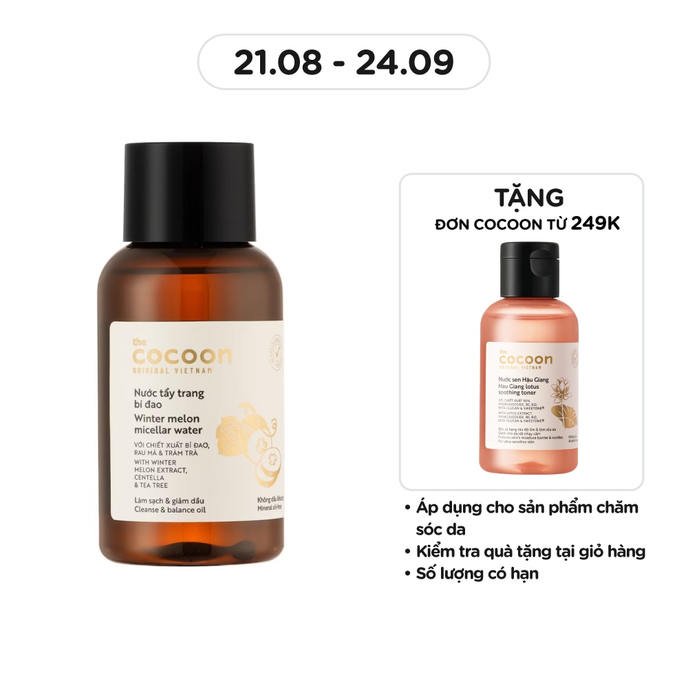 Nước Tẩy Trang Cocoon Winter Melon Bí Đao Làm Sạch Da Và Giảm Dầu 140ml