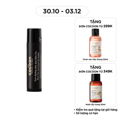 COCOON Son Dưỡng Dầu Dừa Cocoon Ben Tre Coconut Lip Balm With Shea Butter & Vitamin E 5g
