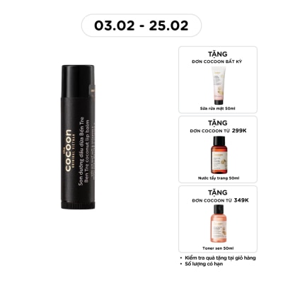 COCOON Son Dưỡng Dầu Dừa Cocoon Ben Tre Coconut Lip Balm With Shea Butter & Vitamin E 5g