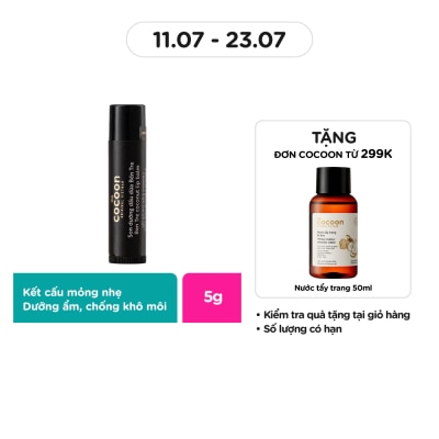 COCOON Son Dưỡng Dầu Dừa Cocoon Ben Tre Coconut Lip Balm With Shea Butter & Vitamin E 5g