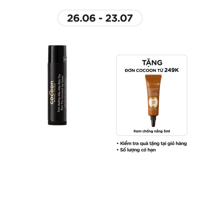 COCOON Son Dưỡng Dầu Dừa Cocoon Ben Tre Coconut Lip Balm With Shea Butter & Vitamin E 5g